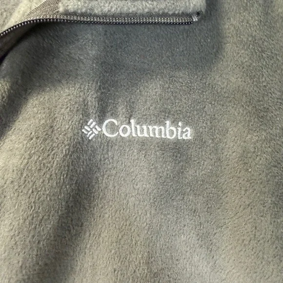 Columbia Mens Fleece Vest Charcoal Grey Full Zip 3XT Tall Big and Tall - Picture 3 of 7